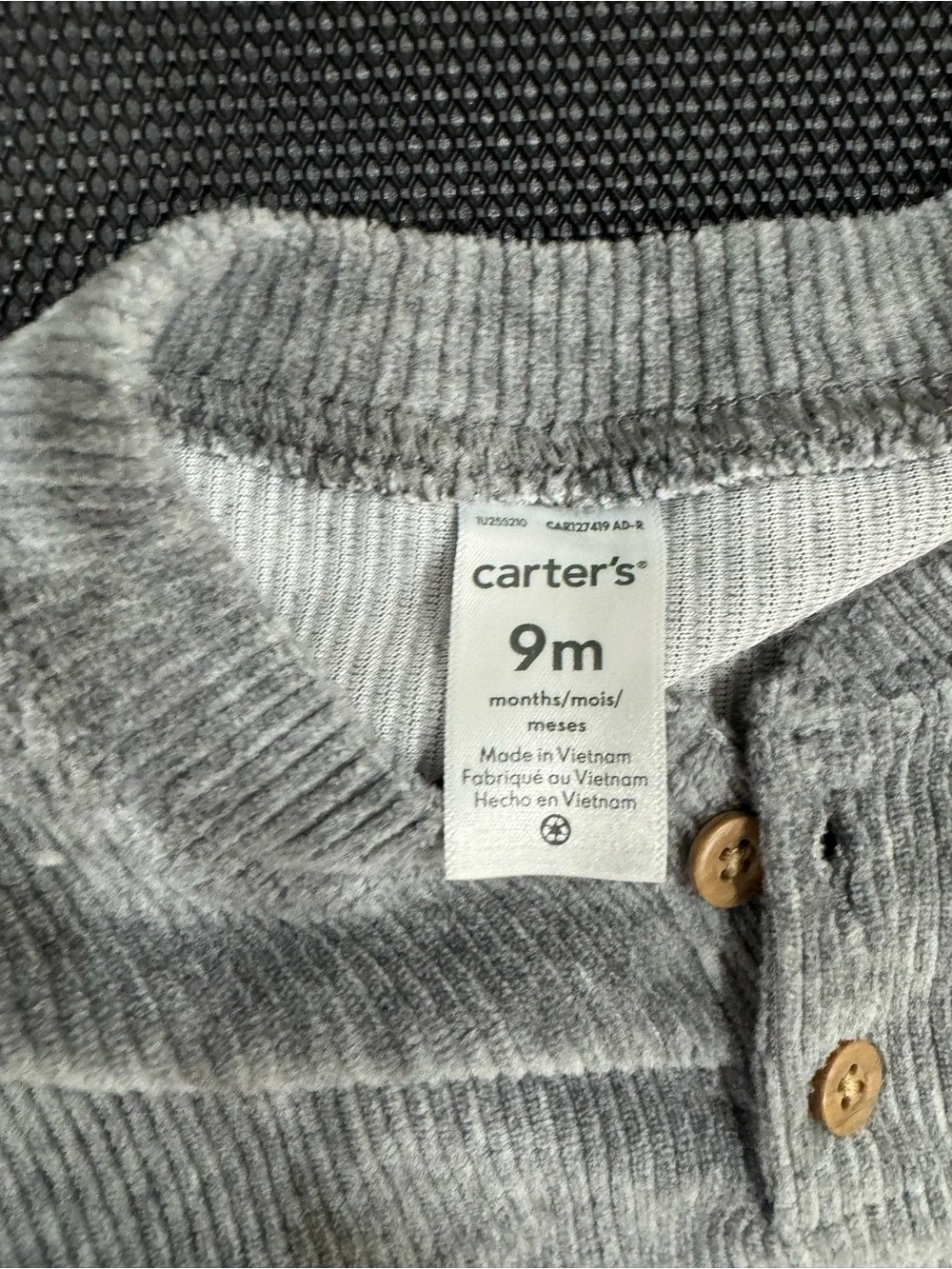 Carter's Gray Ribbed Two-Piece Set